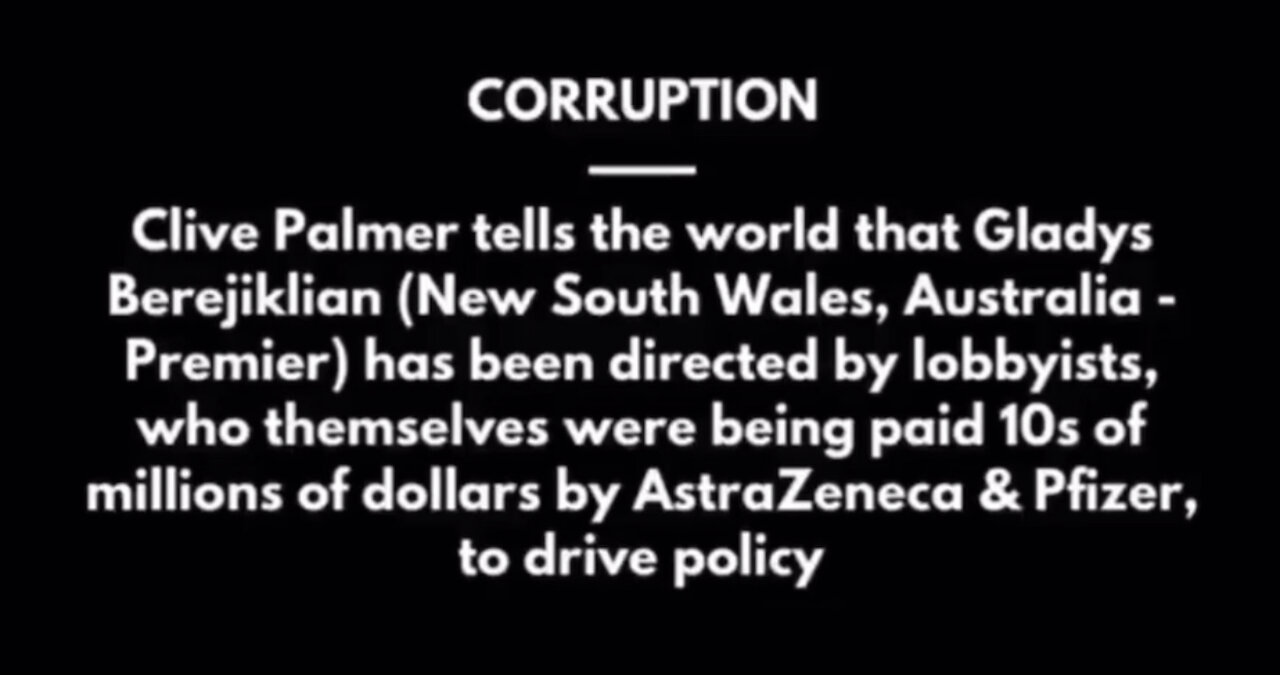 TSVN174 10.2021 Clive Palmer Tells The World About Gladys Berejiklian