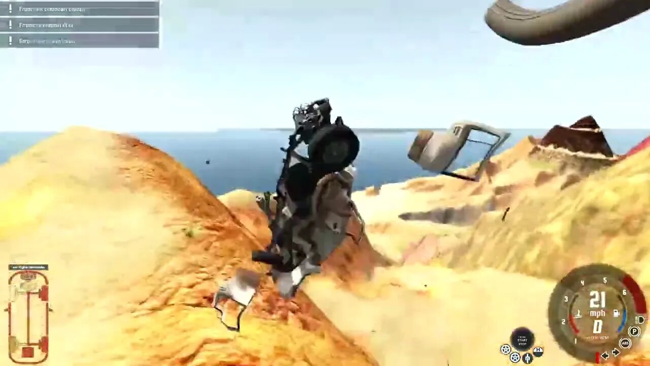 Crashing a Gravil Roamer Car in BeamNG.drive