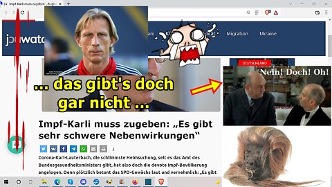 „Doch ganz schwere Impfnebenwirkung, was sagt dazu Klabautermann!!!“ ...