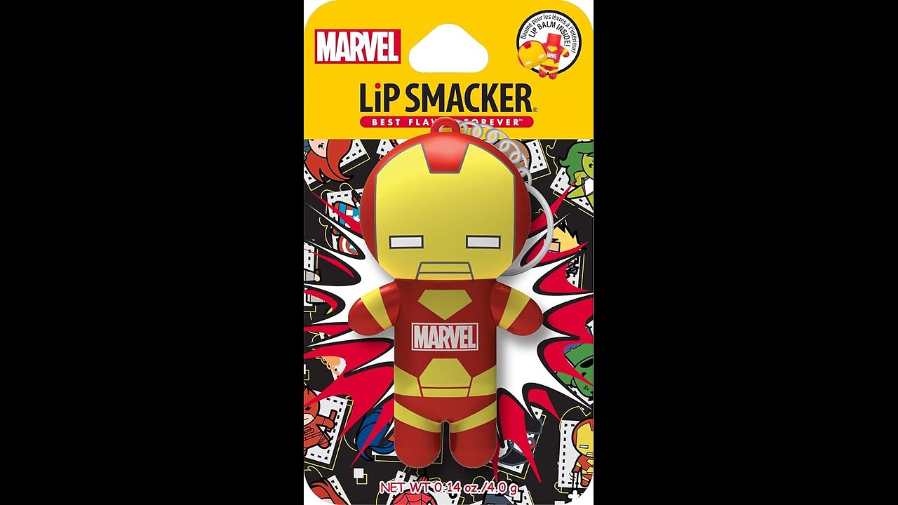 Lip Smacker Marvel Super Hero Lip Balm, Iron Man Billionaire Punch Flavor