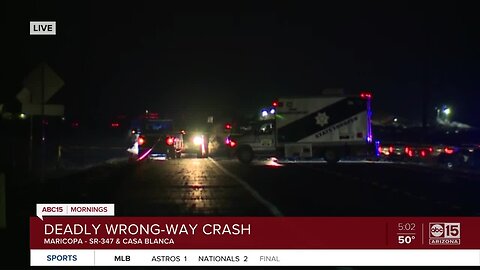 Wrong-way driver leaves one dead near Maricopa