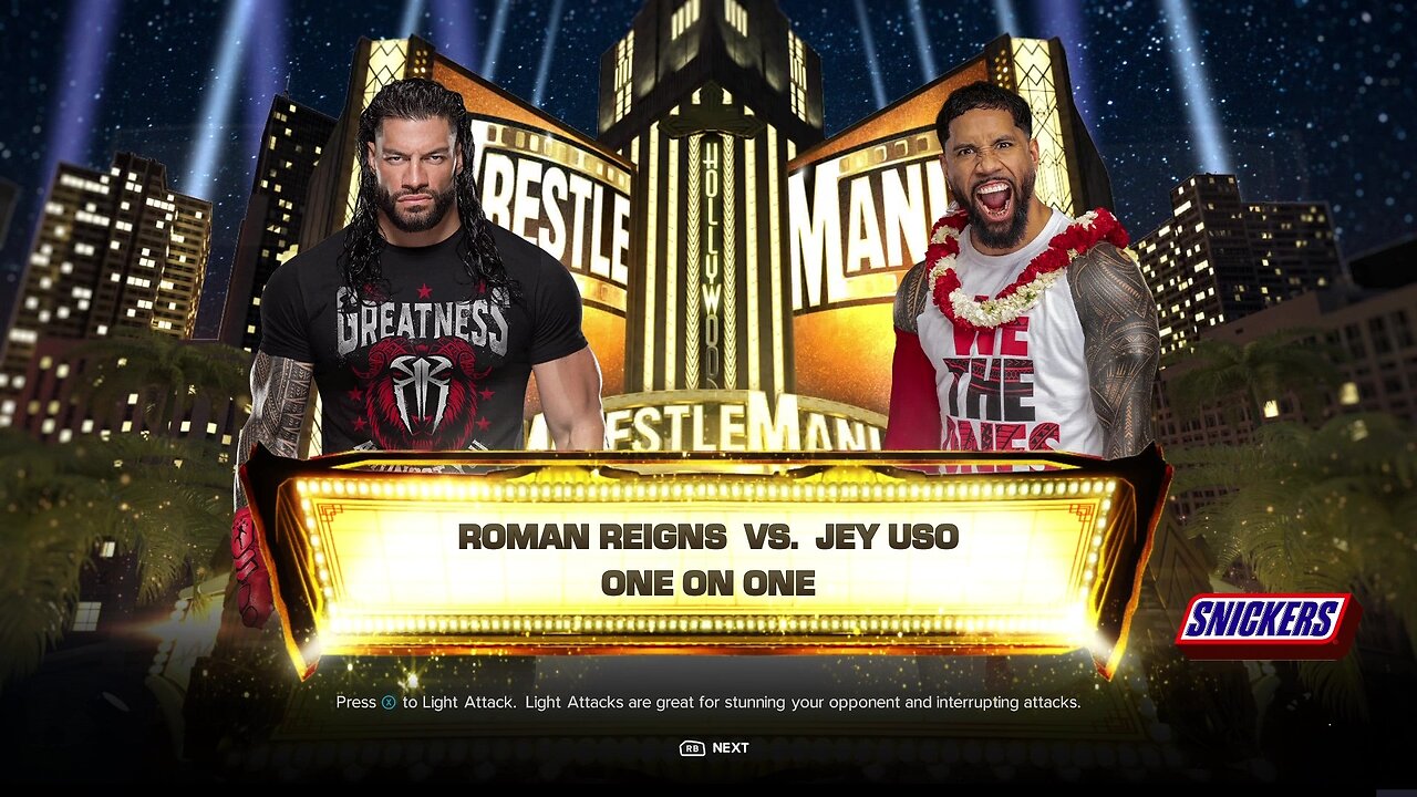 WWE 2k24 Roman Reigns vs Jey Uso