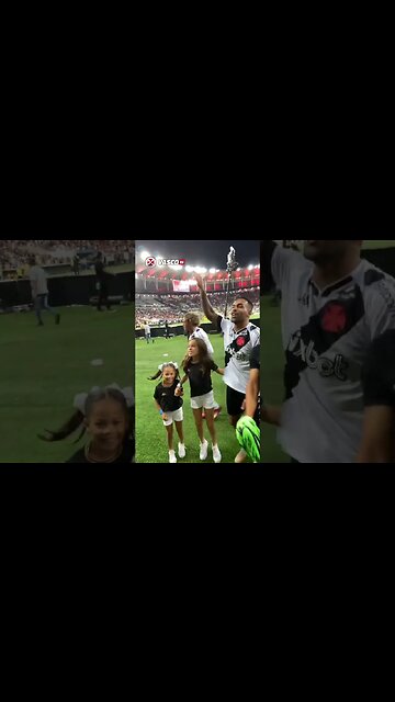 Flamengo 0x1 Vasco - Alex Teixeira comemorando com suas filhas