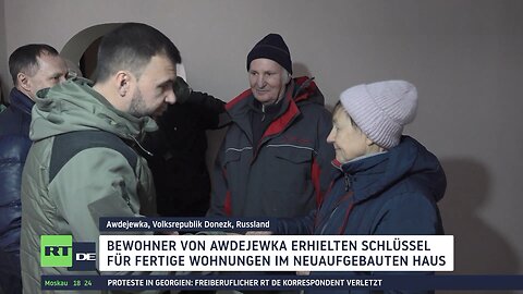 Wiederaufbau von Awdejewka: Erste Bewohner erhalten Schlüssel für fertige Wohnungen