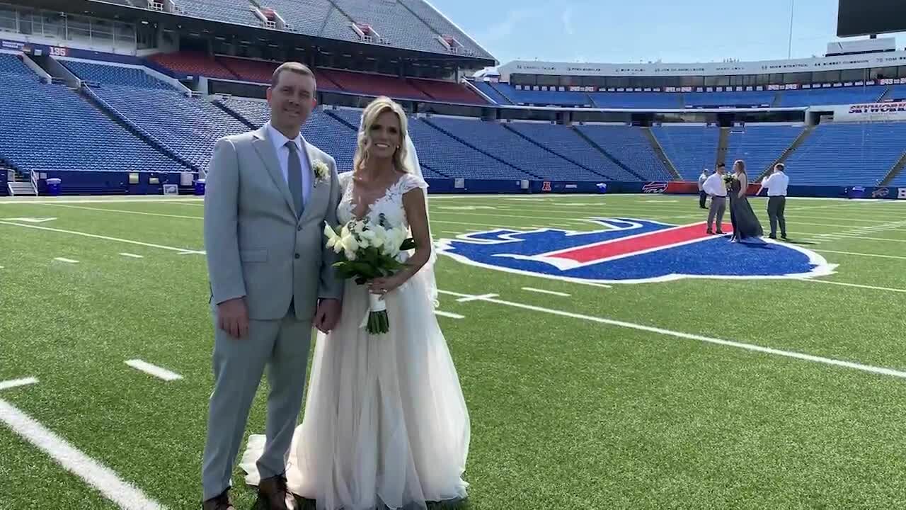 Bills fan married at Highmark Stadium