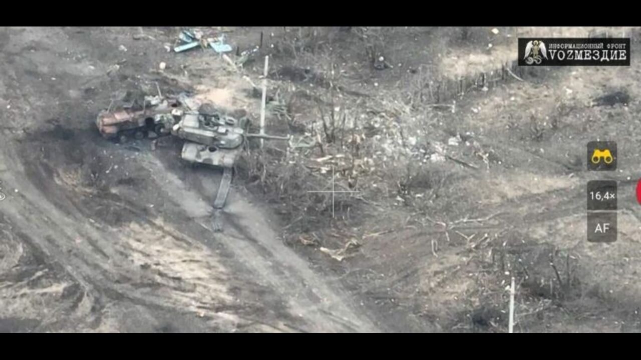 Another Abrams Tank Destroyed On Ukrainian Frontlines