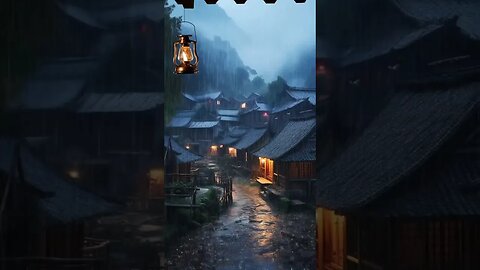 沉浸自然韵律：乡村雨声如诗，雨声助眠入梦，快速放松压力，冥想治愈失眠困扰，探索深度睡眠的奇妙之旅#ASMR#rainsounds #shorts #shortsvideo #sleepmusic