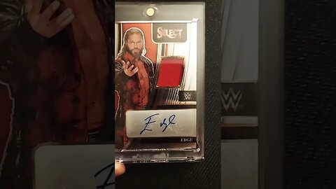 Extremely Rare EDGE AUTOGRAPH PATCH WORN From Wrestlemania 38 VS AJ Styles Panini Select 2022 Card!