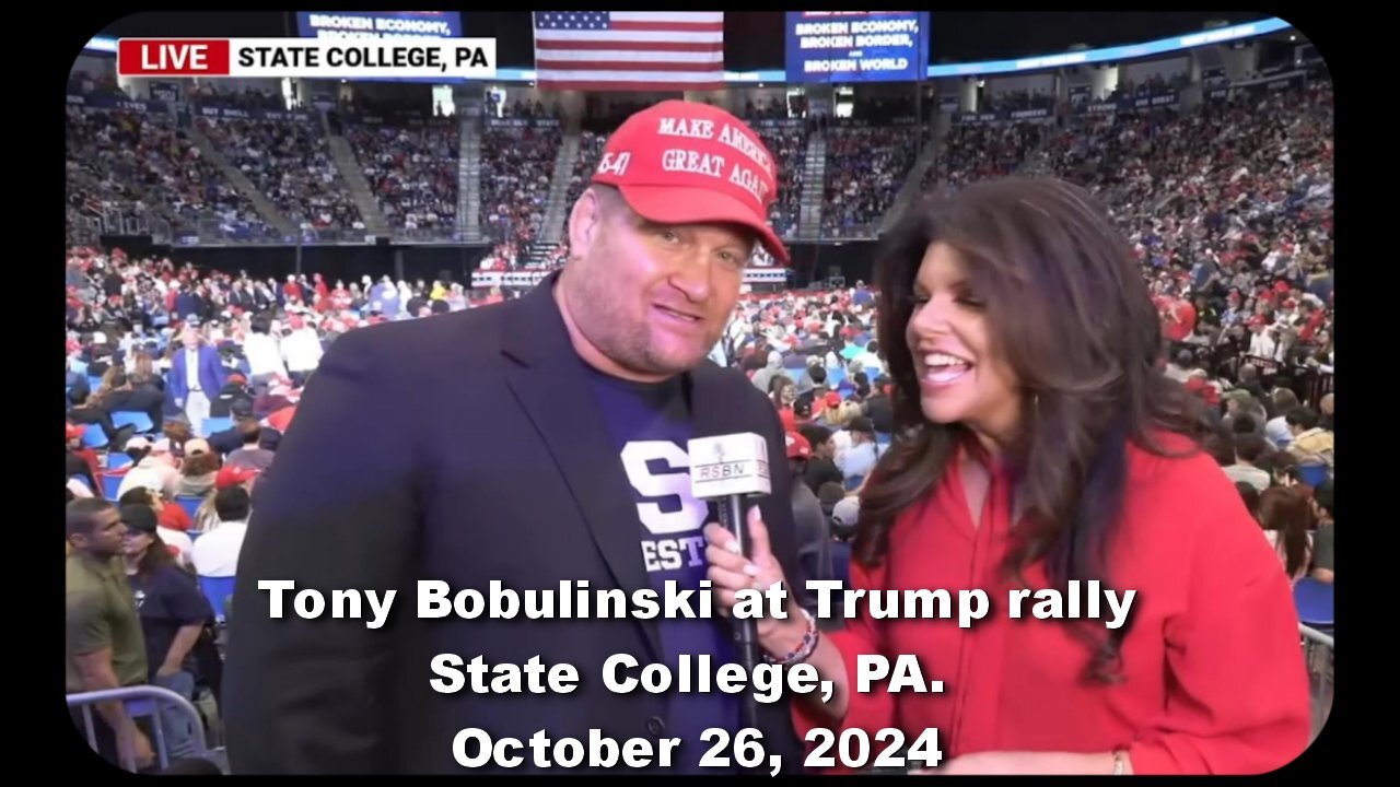 Tony Bobulinski at Trump rally in State College, PA! - October 26, 2024