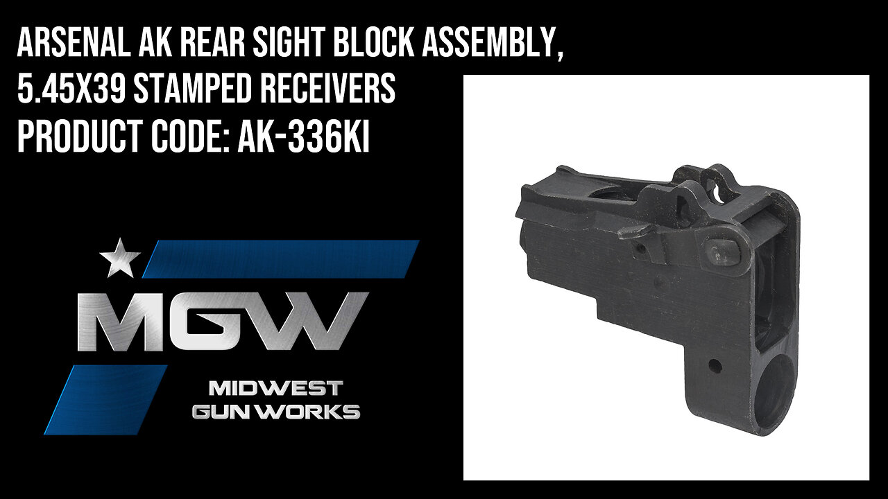 Arsenal AK Rear Sight Block Assembly, 5.45x39 Stamped Receivers - AK-336KI