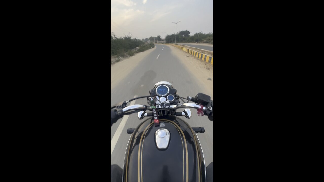 Royal Enfield Bike Riding On Road