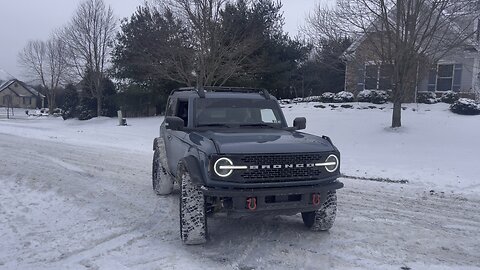 Bronco in the snow