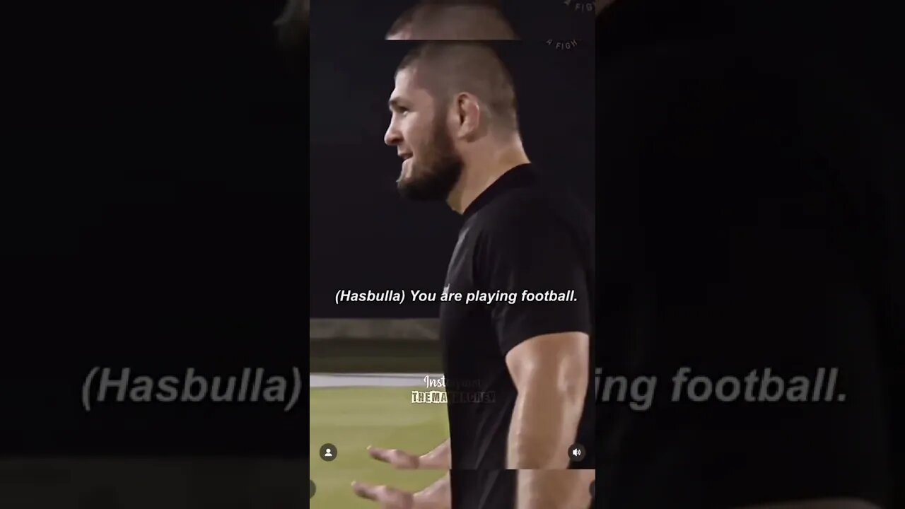 HASBULLA MEETS KHABIB AT FOOTBALL! 😱⚽️ #shorts #hasbulla #khabib #football