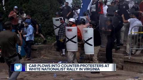 At least one dead as Virginia city rocked by white nationalist protests