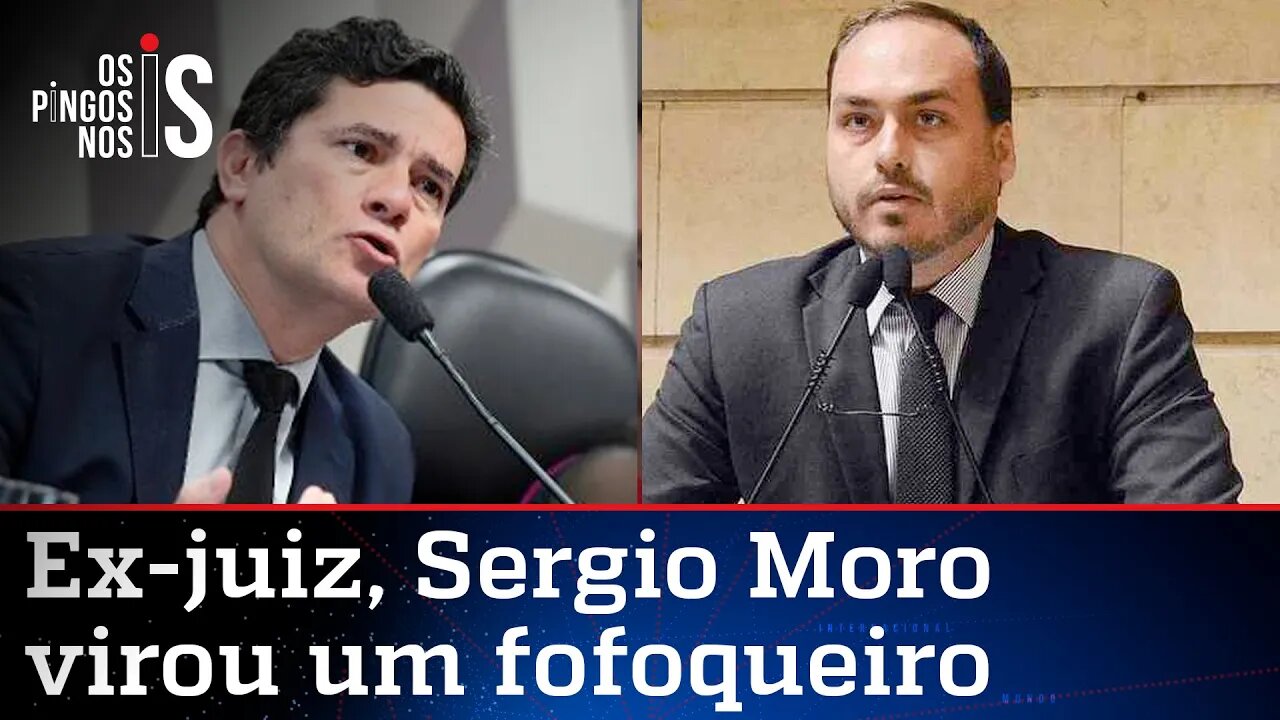 Moro tenta atacar Carlos Bolsonaro e cita "gabinete do ódio"