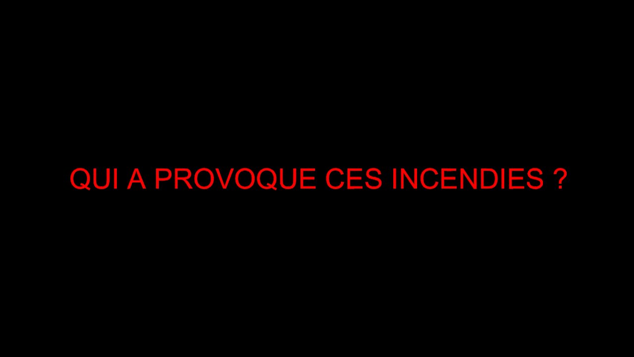 QUI A PROVOQUE CES INCENDIES ?