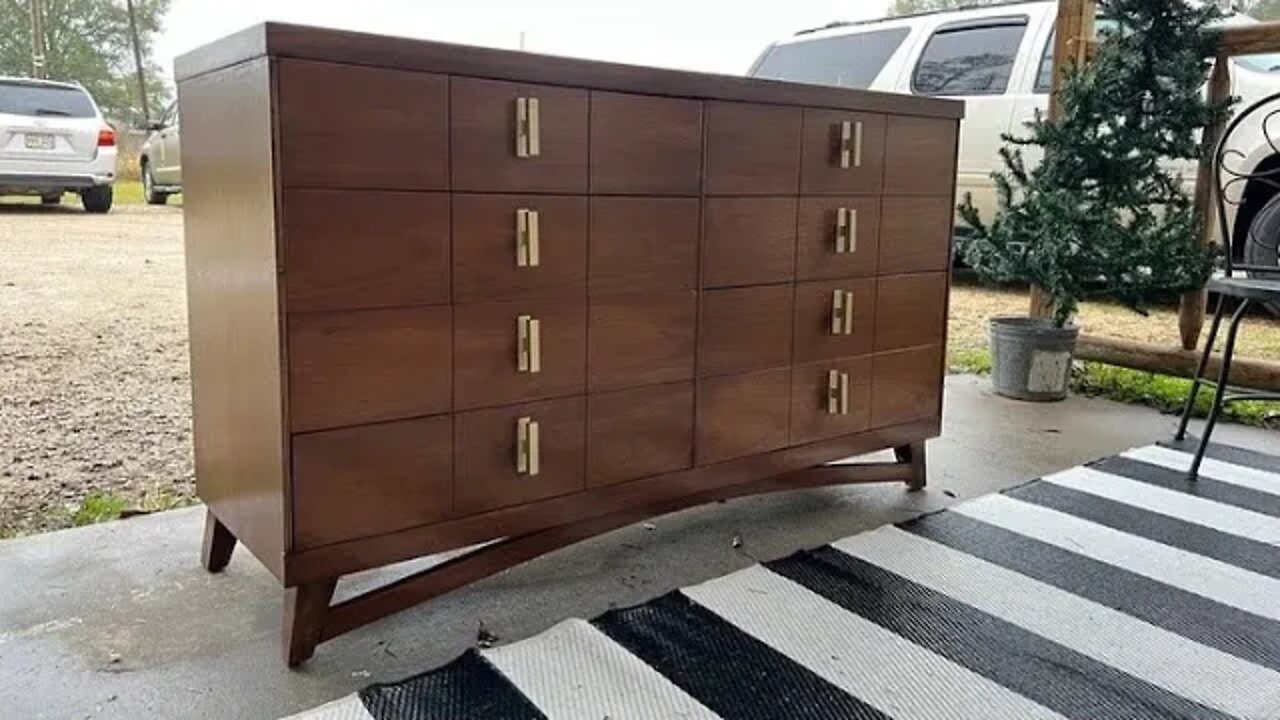 Furniture Refinishing - Refinishing a Mid Century Modern Walnut Dresser