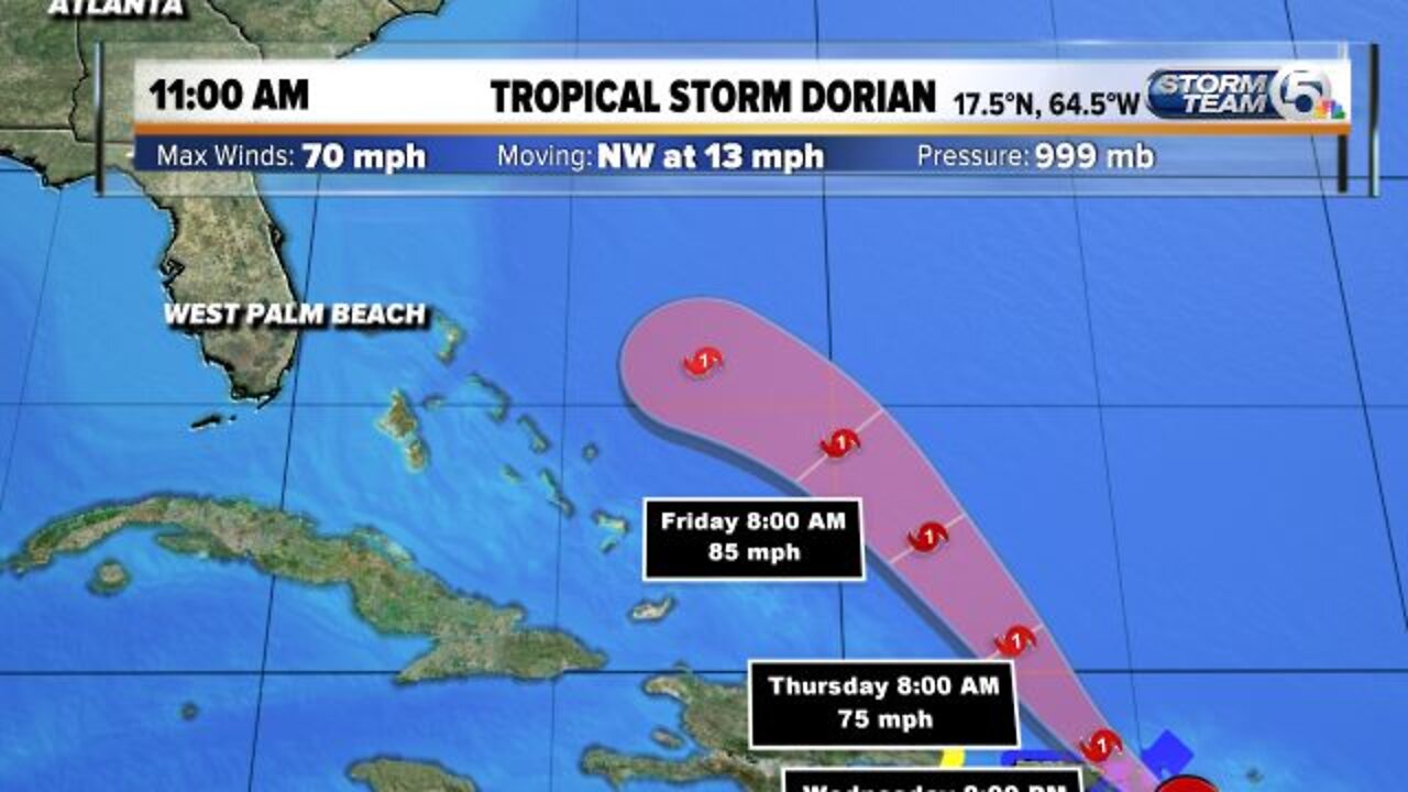 11 a.m. Wednesday update: Dorian could become Category 3 hurricane