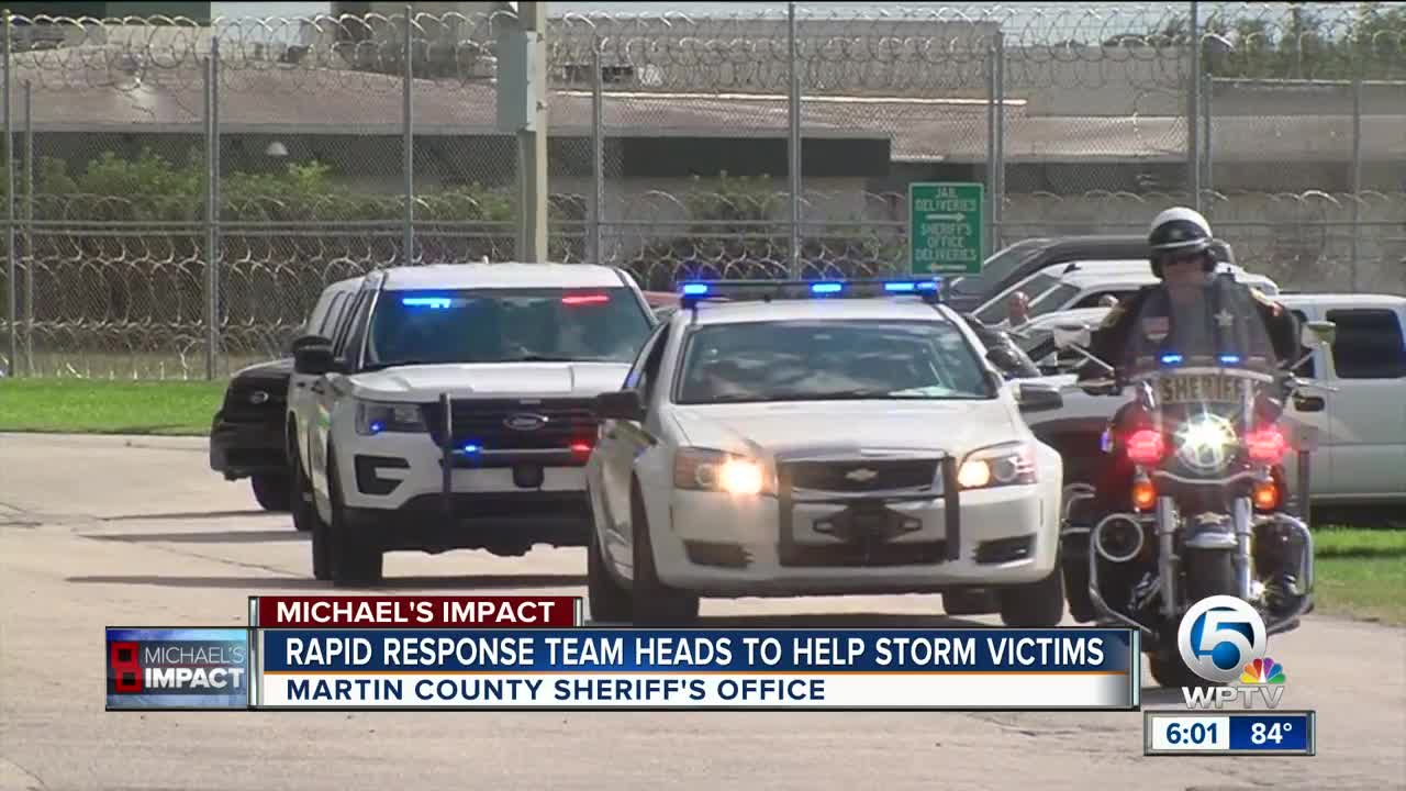 Martin County Sheriff's Office sends Rapid Response Team to assist storm victims