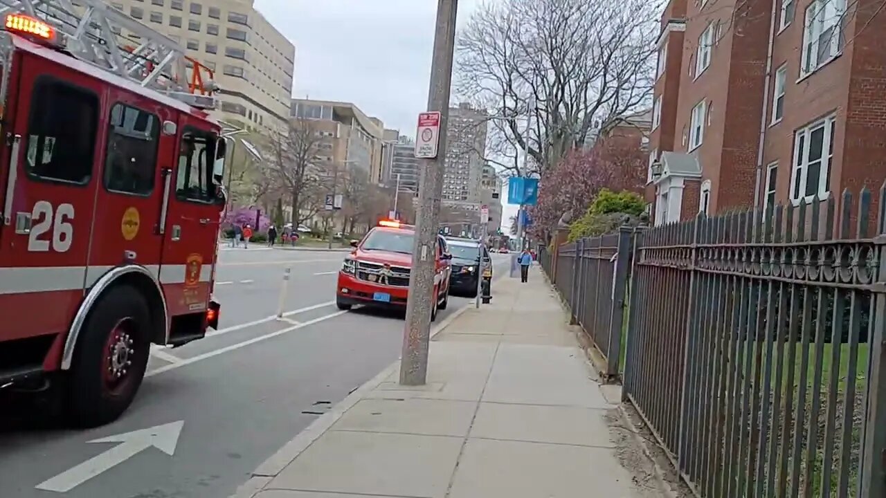 Boston fire department respond to a possible electrical shoct at Simmons College
