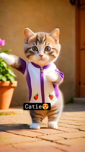 A cat dancing in a human-like manner is extremely humorous 😻