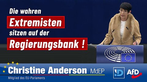 Die wahren Extremisten sitzen auf der Regierungsbank!@Christine Anderson MdEP🙈🐑🐑🐑 COV ID1984