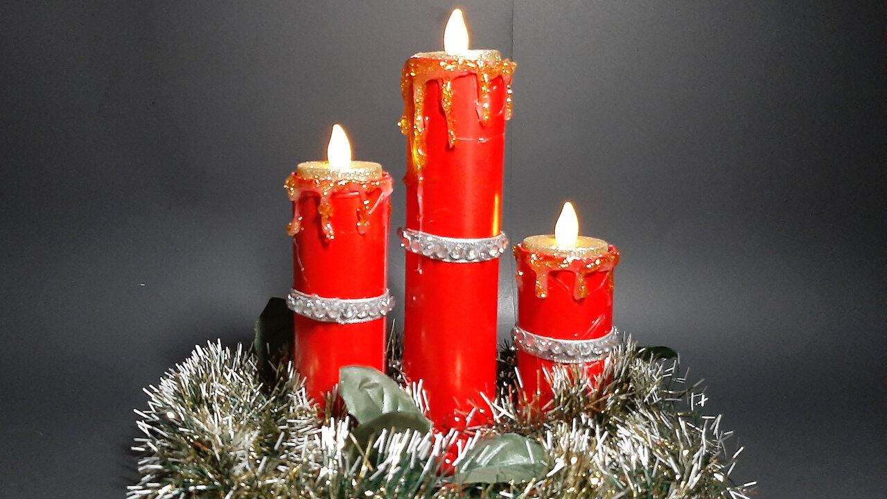 DIY Christmas Candles Using Paper Towel Rolls and Cardboard