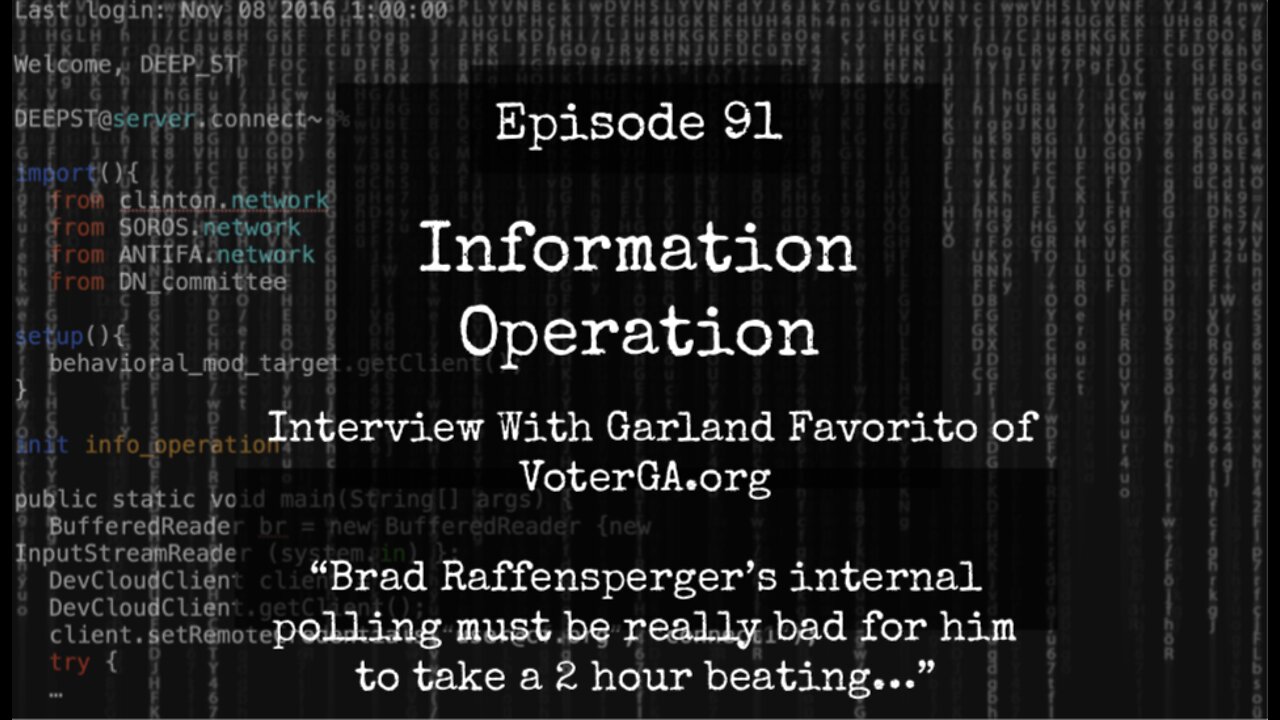 IO Episode 91 - Interview with Garland Favorito of VoterGA on Raffensperger Lies