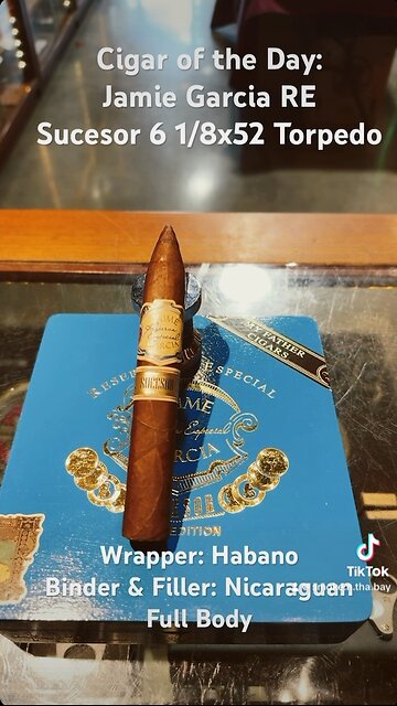 Jaime Garcia RE Sucesor 6 1/8x52 Torpedo #Shorts #Cigar #Short #Cigars #CigarOfTheDay #Habano