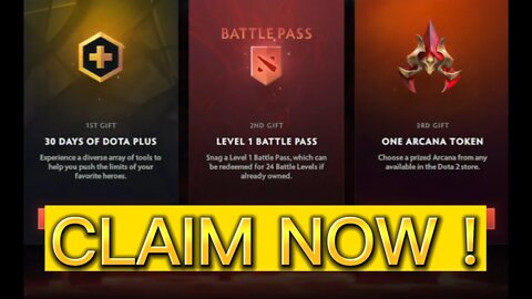 FREE CLAIM DOTA 2 plus, Arcana and Battle Pass From Dev and how to fix error - Dota Update Claim NOW