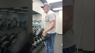 50lbs Dumbbell Curls 💪, Crazy 🤪 old man