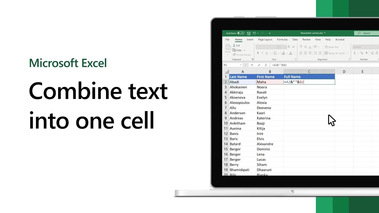 How to Combine Data of Two Columns in Excel | Combining Data From Multiple Cells in Excel