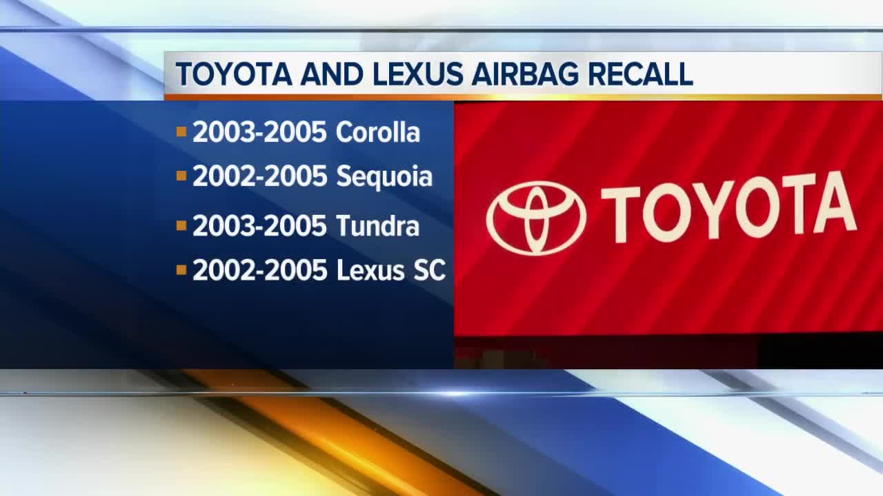 Toyota, Lexus issue new airbag recall