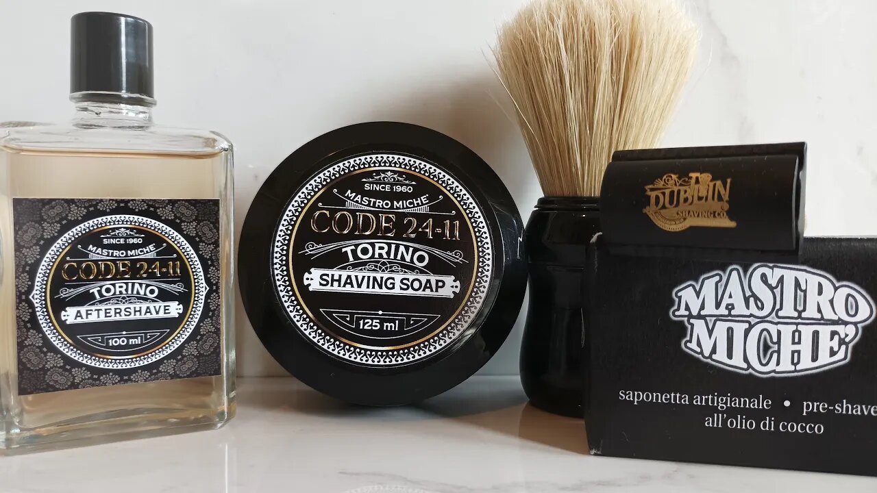 Mastro Miche' Code 24 11 first time trying shaving soap, after-shave and pre-shave.