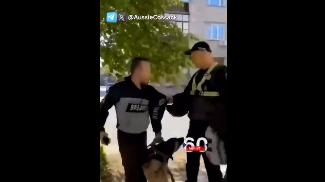 Ukrainian Police spots a man walking his dog and attempts to abduct him for mobilization