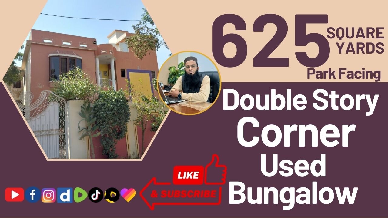 Used 625 Square Yards Corner Bungalow For Sale in Sector S of Gulshan-e-maymar Near Super Highway