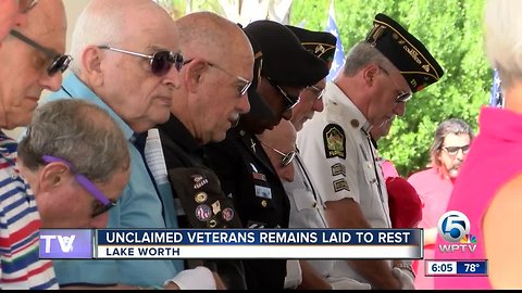 Unclaimed veterans remains laid to rest in Lake Worth