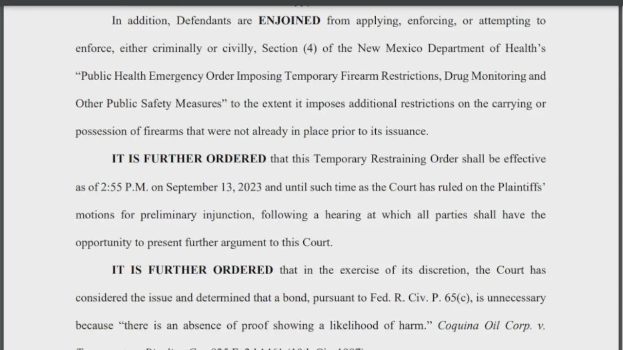 Federal judge issues preliminary injunction against New Mexico governor's firearms order