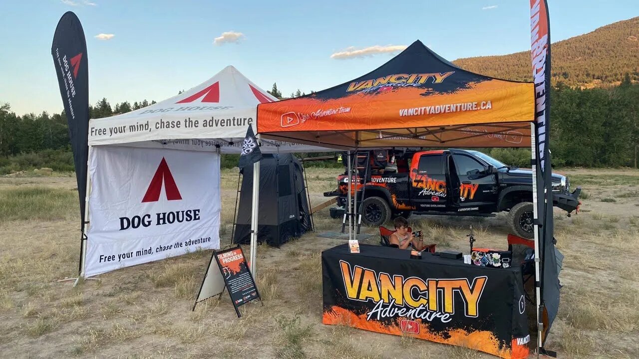 Setting up for overland rally VANCITY ADVENTURE is going live!