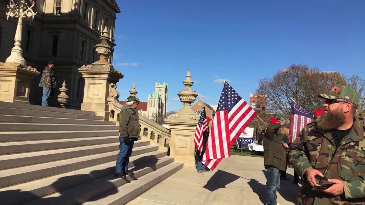 芝加哥2020感恩節反大選舞弊遊行 stop the steal