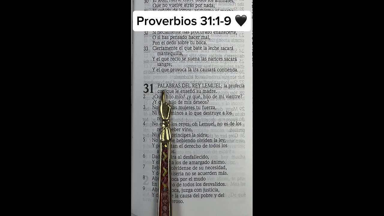 Lee la Biblia Conmigo 1 minuto 📖| Proverbios 31:1-9