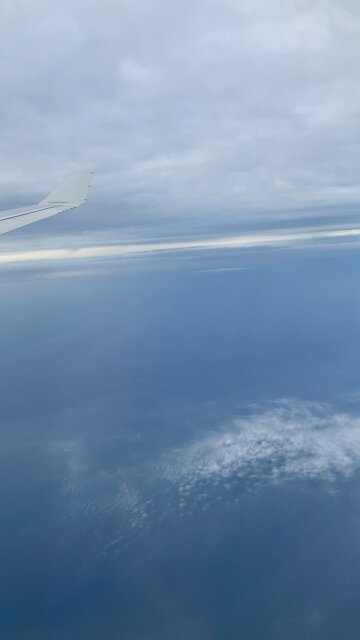 Flying across the Pacific Ocean