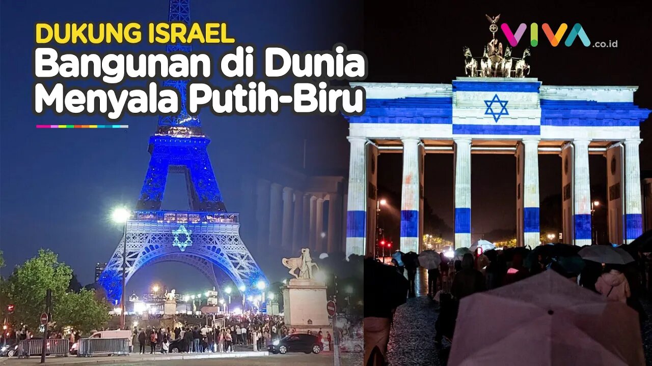 Tembakan Cahaya Solidaritas Negara-negara Barat untuk Israel