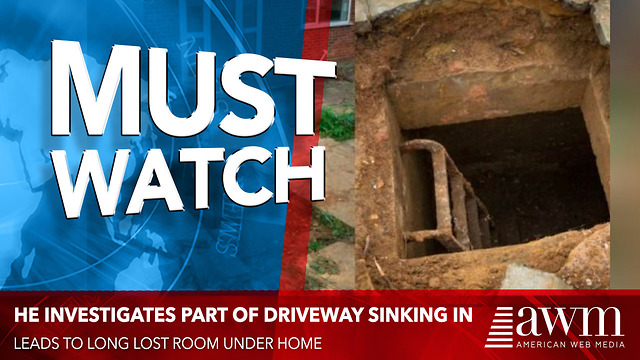 He Investigates Part Of Driveway Sinking In. Leads To Long Lost Room Under Home