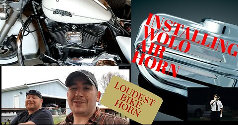 HOW TO INSTALL KURYAKYN BAD BOY AIR HORN ON A MOTORCYCLE / HARLEY DAVIDSON LOUDEST BIKE HORN EVER !