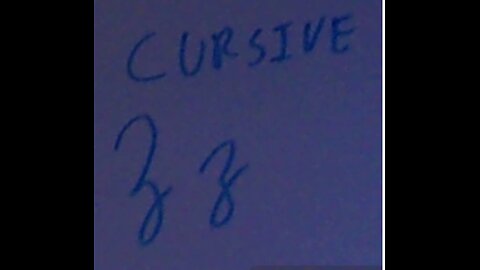 Cursive Letter Z