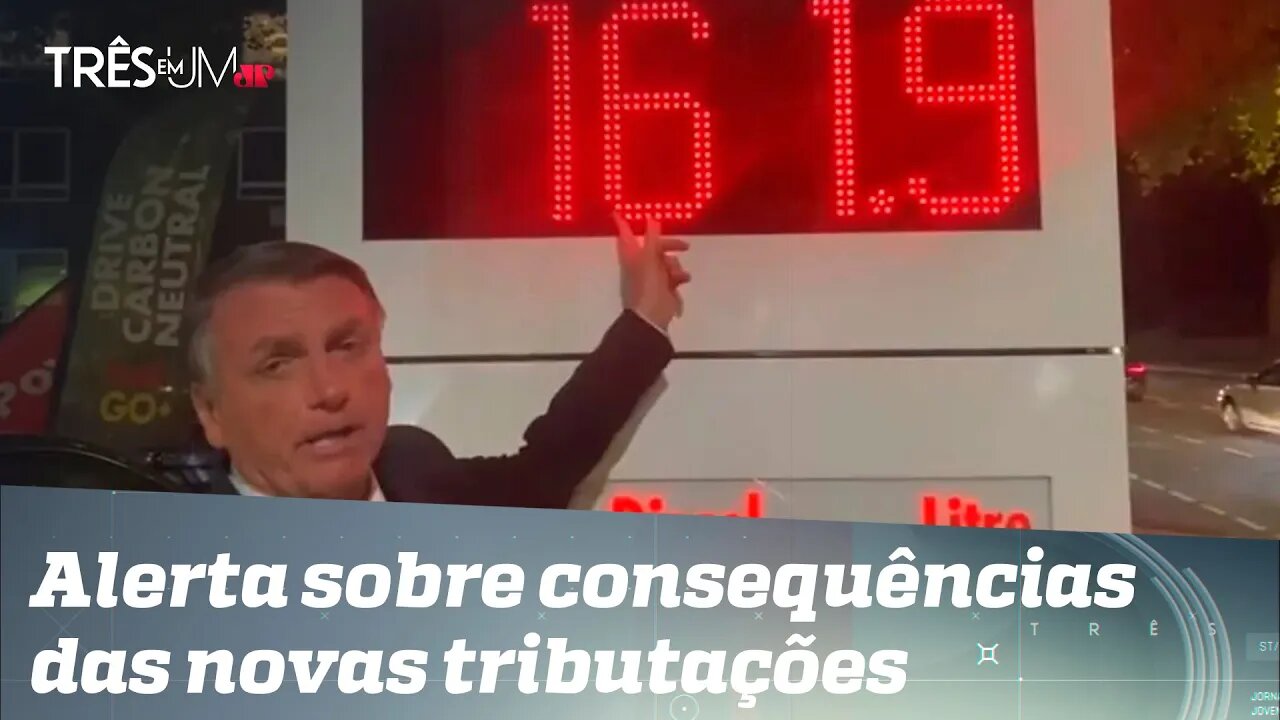 Bolsonaro critica reoneração do PIS/Cofins sobre gasolina e etanol