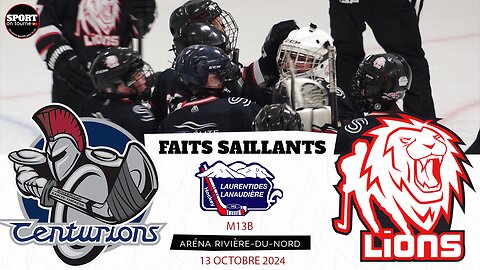 Faits saillants hockey - Match du 13 octobre 2024 - Centurions Boisbriand vs Lions St Jérôme