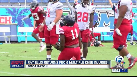 Ray Ellis returns from multiple knee injuries