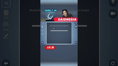 Mengasah otak: buatlah agar bola menyentuh langit-langit | Brain it on level 36